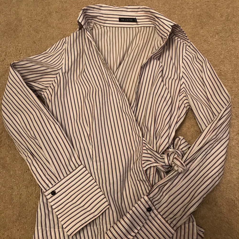 Limited faux wrap blouse